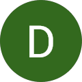 Alphabet D in green circle